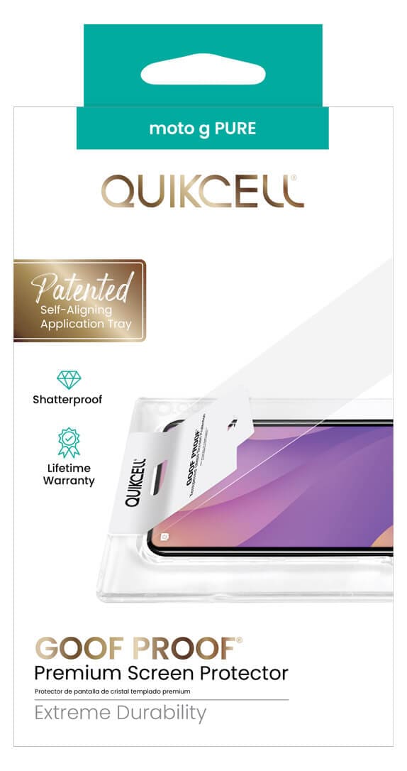 Quikcell Moto g Pure Goof Proof Tempered Glass Screen Protector - Clear